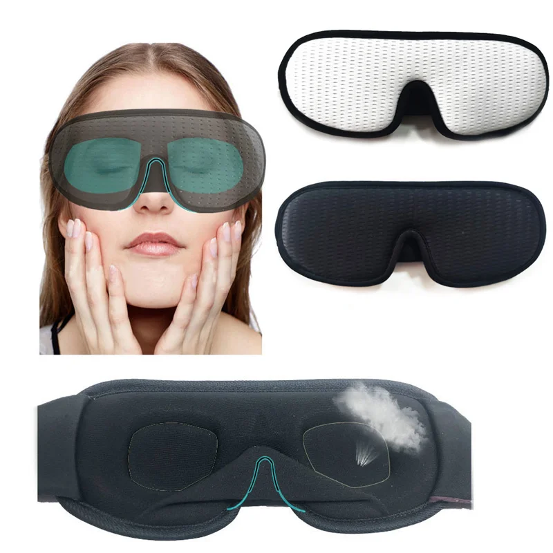 

Eyes Sleep Masker Eye Shade Blindfold Sleeping Aid Face Mask Eyepatch 3D Sleeping Mask Block Out Light Soft Padded Sleep Mask