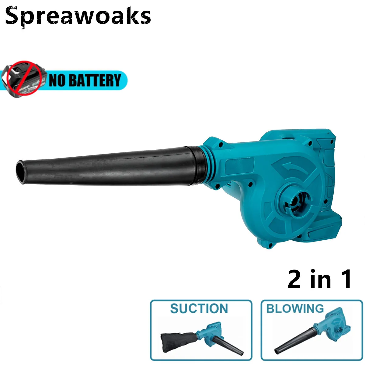 Cordless Electric Air Blower & Suction Portable Handheld Leaf Computer Dust Collector Cleaner Power Tools For Makita 18V Battery