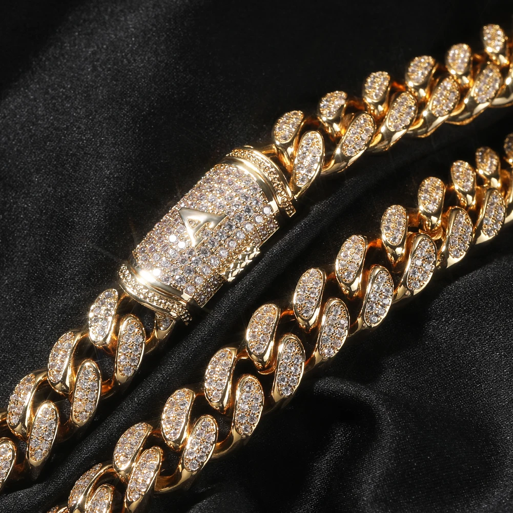 Uwin Initial On Bail 26 Letters Custom Iced Out Cubic Zirconia Necklace For Women Fashion Jewelry Gifts