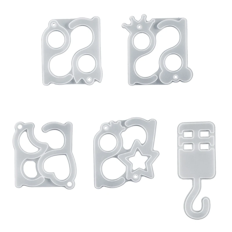 

Keychain Silicone Mould DIY Crafts Car Hooks Door Opener Casting Making Tools