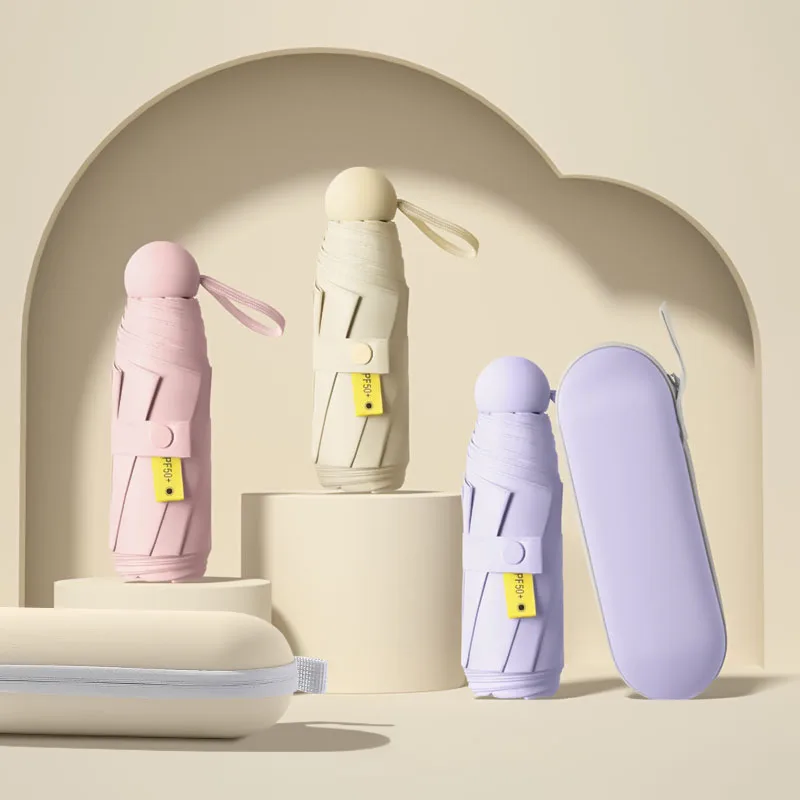 

New Mini Capsule Anti-UV Umbrella Small Portable Pocket Umbrella Women's Sunny and Rainy Dual-purpose Physical Sunscreen