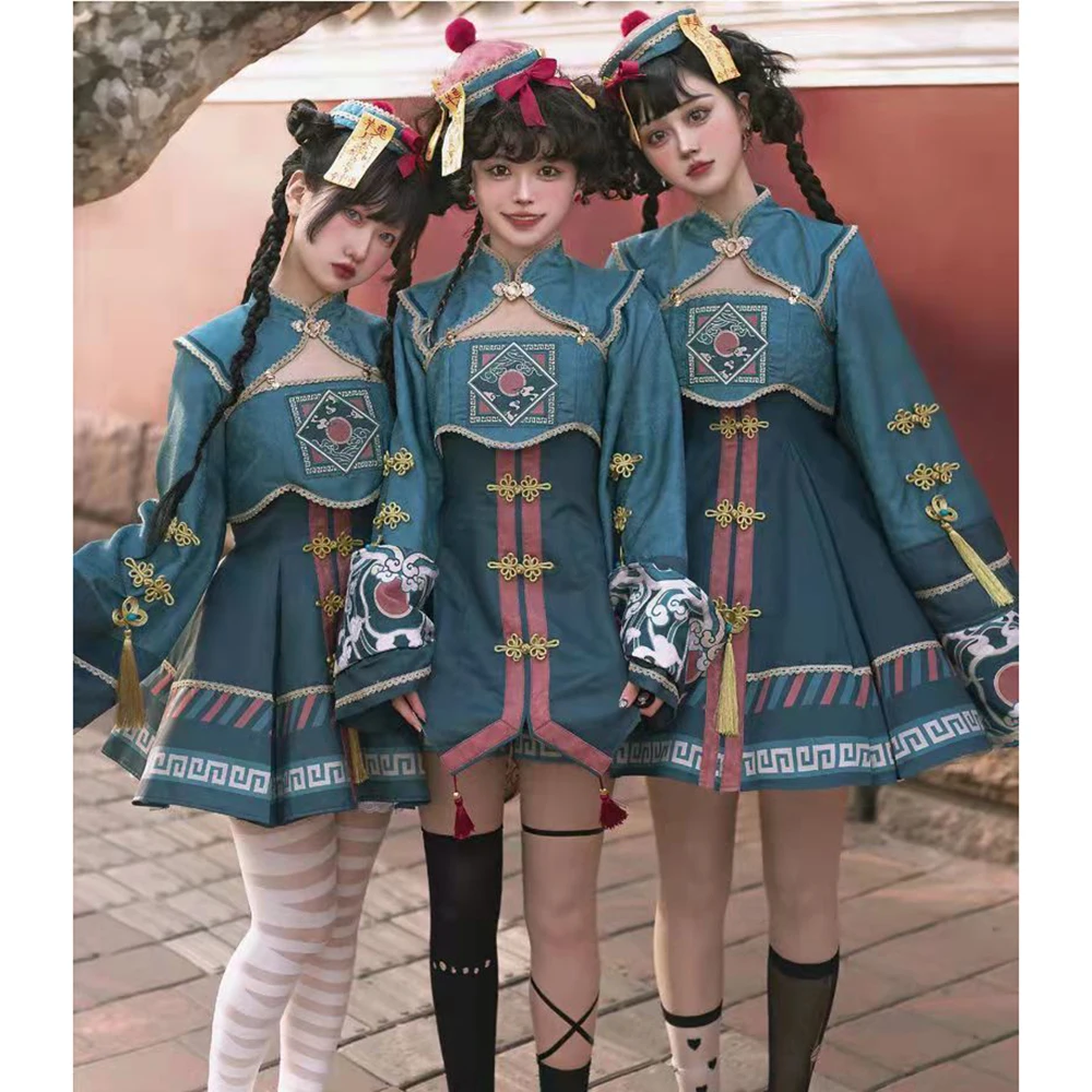 Cute Anime Zombie Girls Cosplay Costumes Japanese Lolita Dresses Kawaii Chinese Cartoon Vampire Easter Halloween Party Ball Set