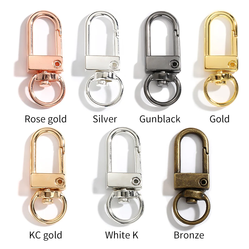 

5/10 Pcs Spring Buckles Dog Chain Snap Hook Carabiner Handbag Belt Strap Clasp Stainless Steel Key Ring 12X33MM Findings