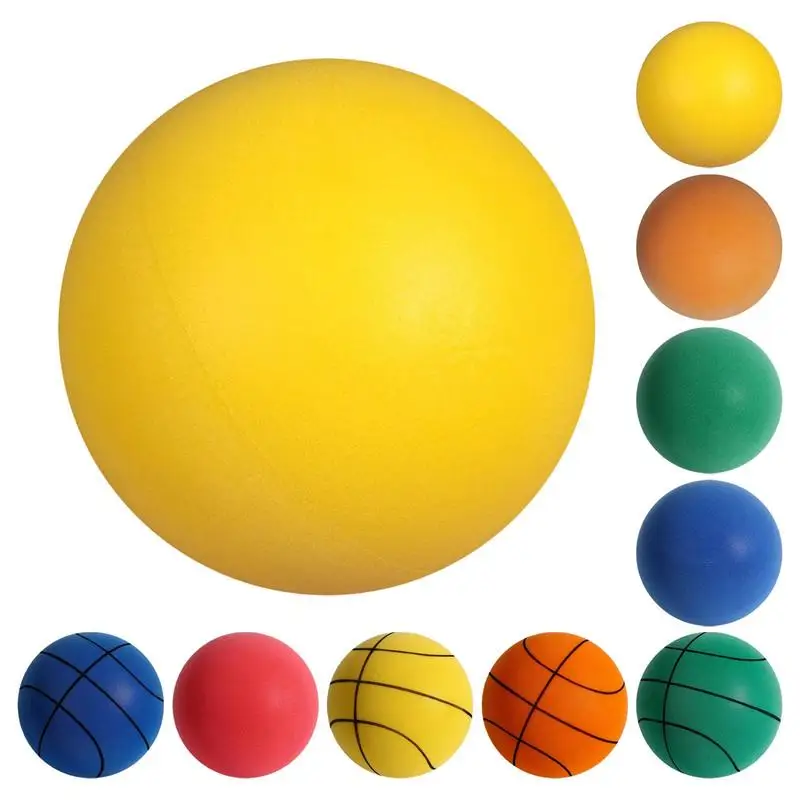 

Тихий баскетбольный мяч, тихий мяч, безопасный легкий бесшумный мяч для помещений, баскетбольный ударопрочный тренировочный мяч, подарок для патио