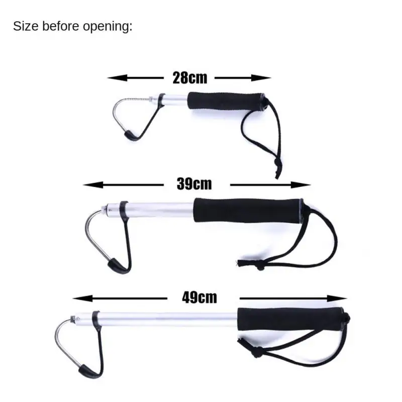 

2022New 60cm/90cm/120cm Stainless Steel Sea Telescopic Fishing Gaff Aluminum Alloy Spear Hook Accessories Outdoor Fishing Tool