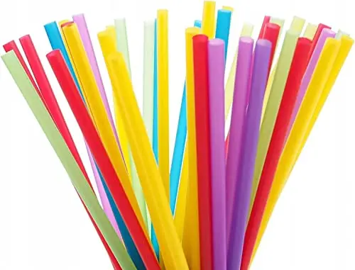 

100PCS 24cm Colorful Disposable Plastic Curved Drinking Straws Wedding Party Bar Drink Accessories Birthday Reusable Straw