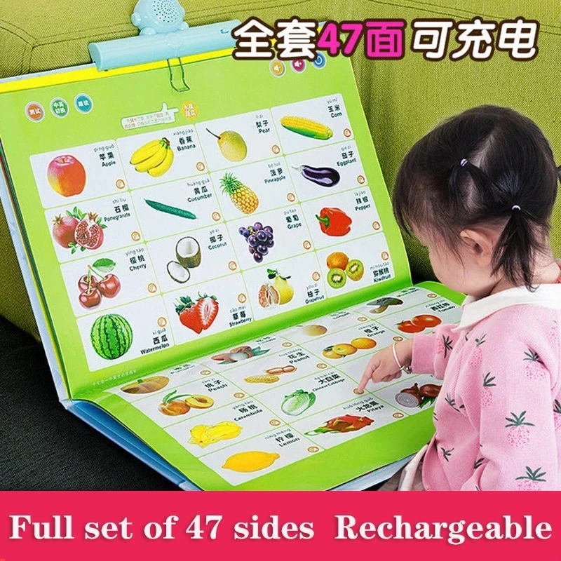 2023 Children Point To Read Audio Books Audio Books Early Education Machine Children Learn Baby Educational Toys Point Reading