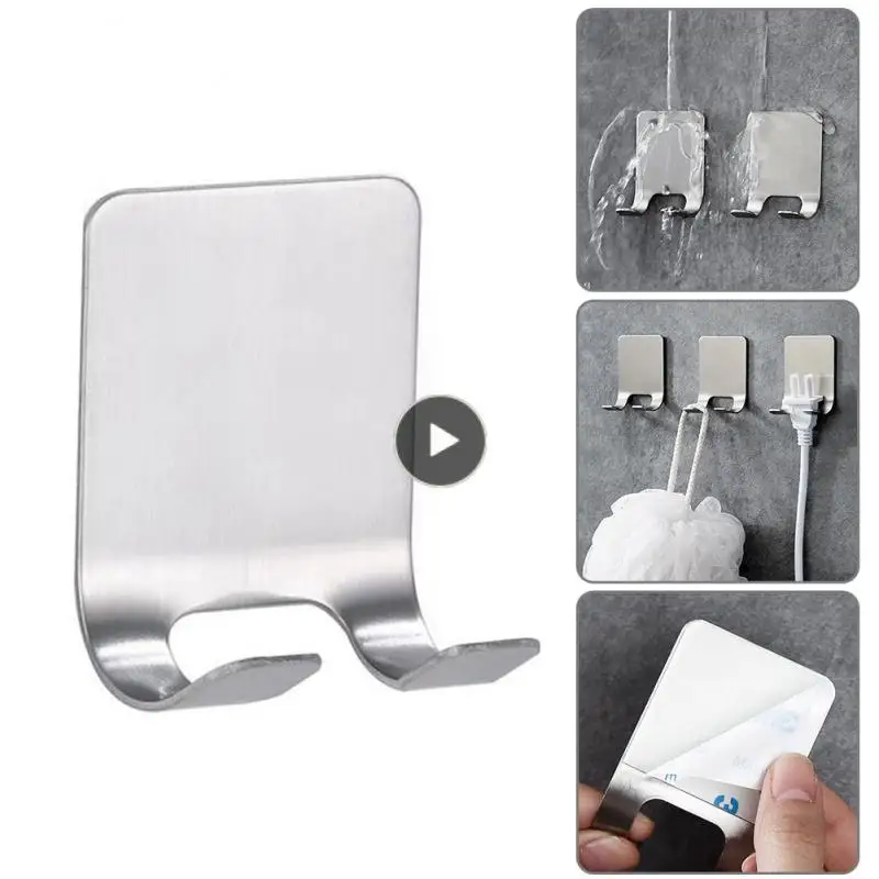 

Razor Holder Stainless Steel Stand Organizer Hanger Hooks Storage Hook Punch Free Wall Bathroom Hair Dryer Shaving Razor