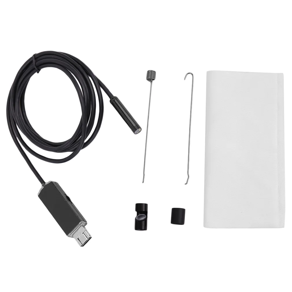 

1 м/2 м/5 м/10 м Универсальный 2 в 1 эндоскоп с двойным интерфейсом 7 мм водонепроницаемый регулируемый светодиодный Бороскоп с светильник кой дл...