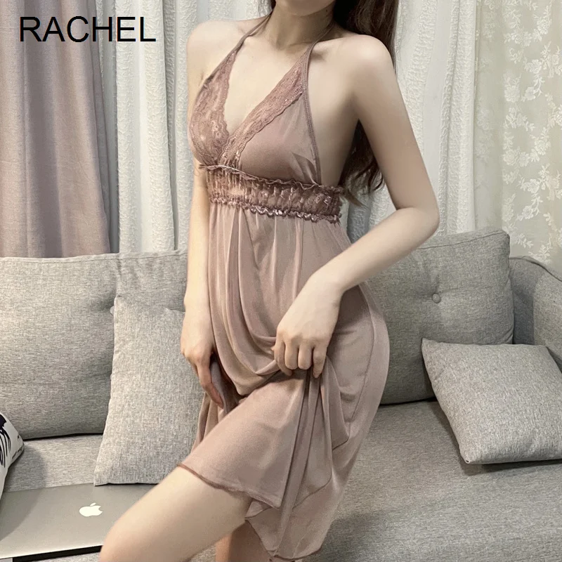 

Пикантная Женская кружевная Пижама на бретелях