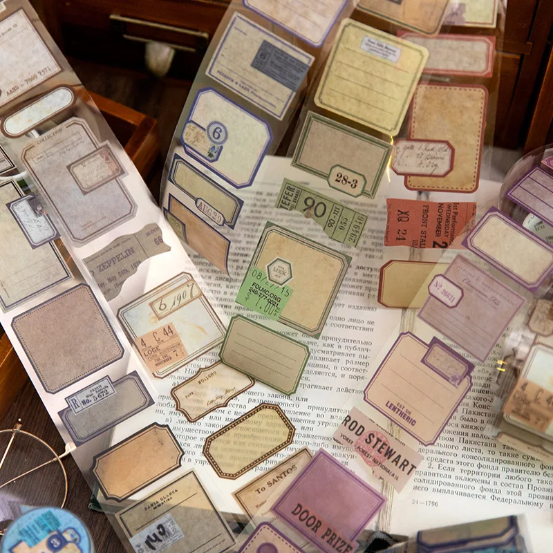 

50mm*2m Label Tape Stickers Vintage Scrapbooking Handbook Decoration DIY Card Making PET Tapes Making Korean Stationery Sticker