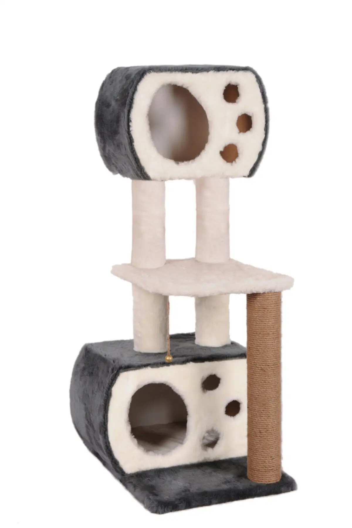 

Кошачий дом S08, двухслойный, серый, 115 см