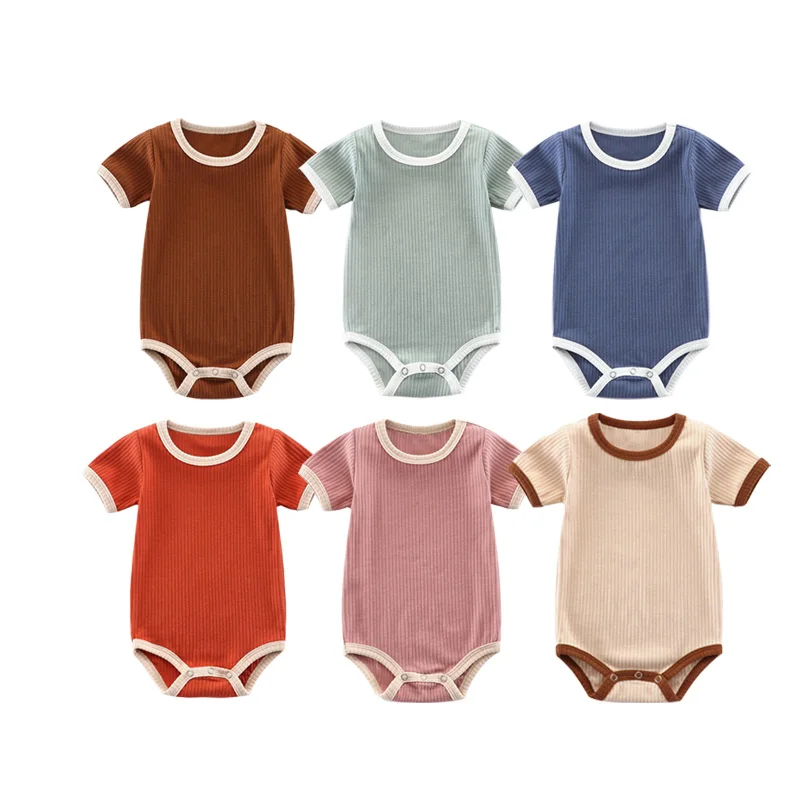 

Bodysuit For Newborns Baby Girl/Boy Summer Clothes Baby Romper Short Sleeve Solid Color Cotton Infant Clothing Newborn Clothes