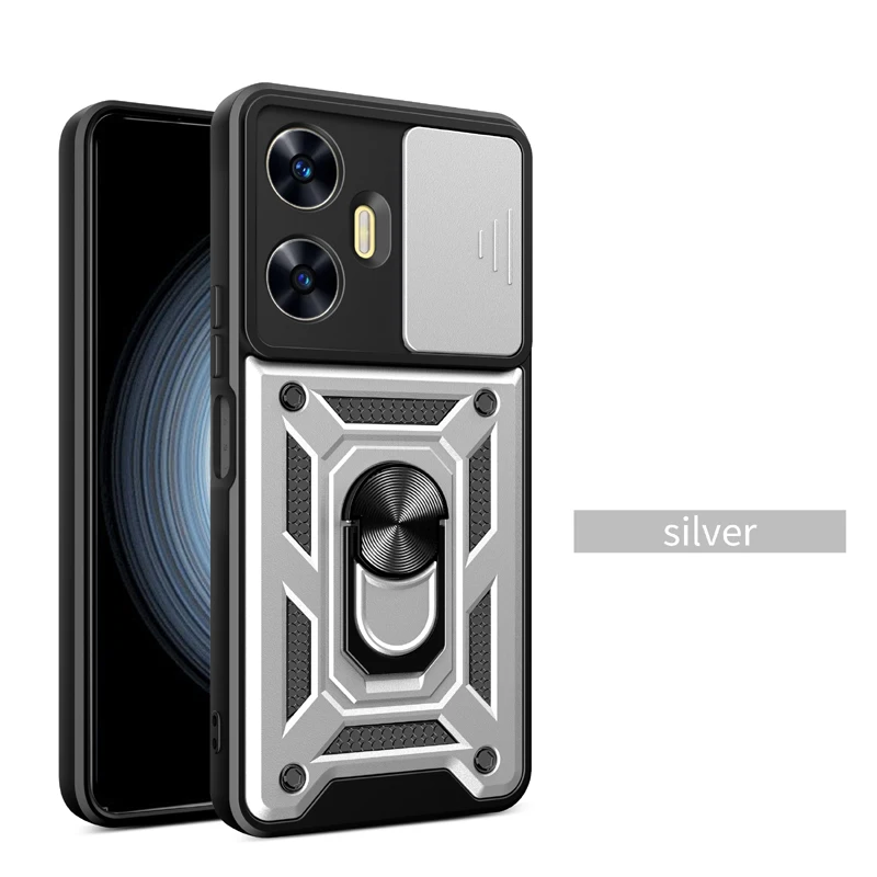 Фотокамера скользящий объектив Противоударная фотовспышка для Realme GT 3 6 6T Чехлы