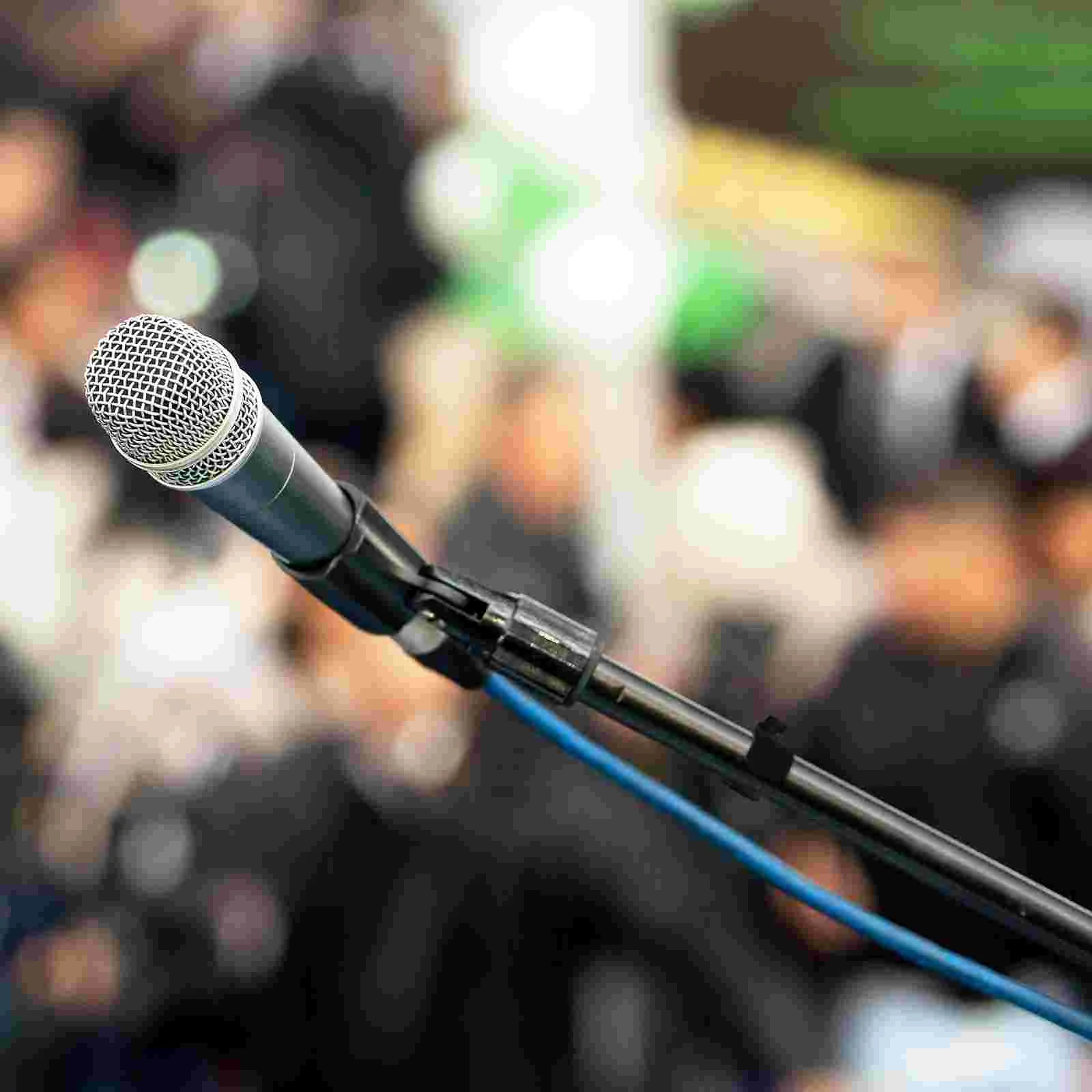 Кабельные зажимы для крепления микрофона пластик беспроводной черной подставки