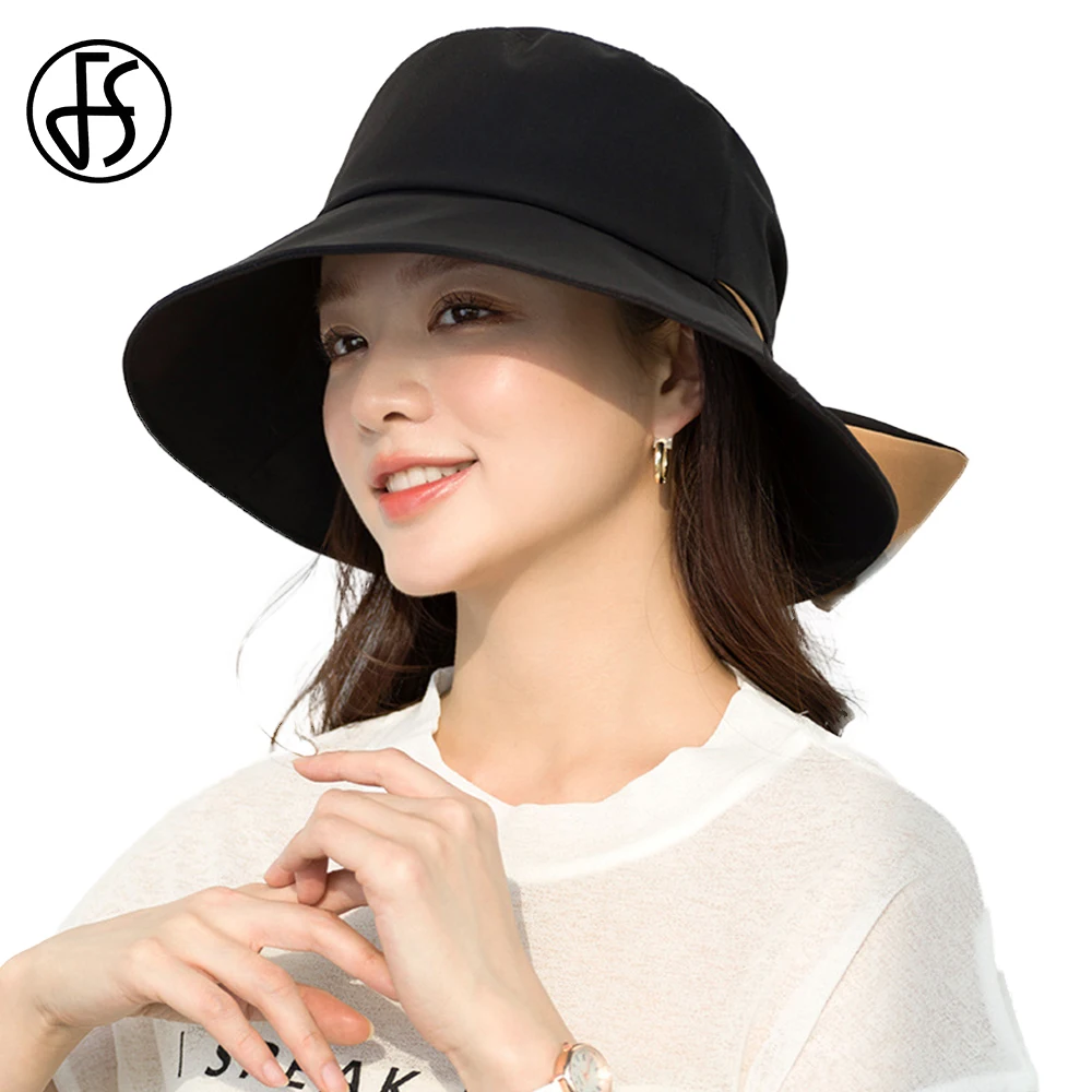 

Женская шляпка-Панама от солнца FS, шляпка от солнца с бантом, корейский стиль, летняя, 2019