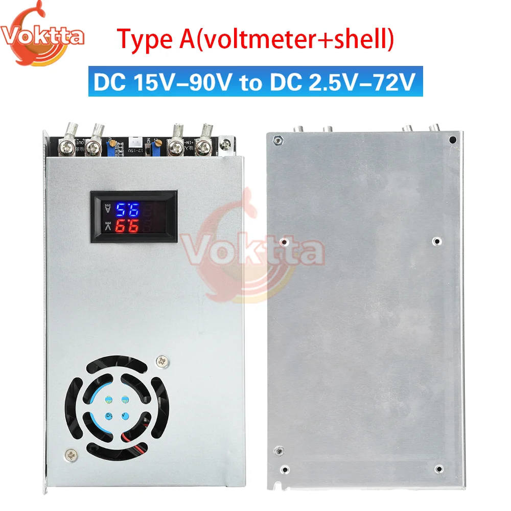 

Понижающий регулируемый модуль питания постоянного тока 1500 Вт, 50 А, 30 А, понижающий преобразователь, светодиодный драйвер постоянного напряжения/тока с вольтметром