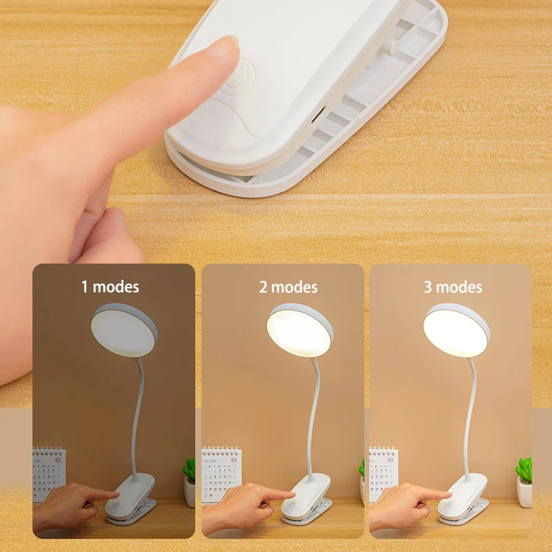 Настольная лампа с USB-зарядкой светодиодный ночсветильник зажимом для чтения