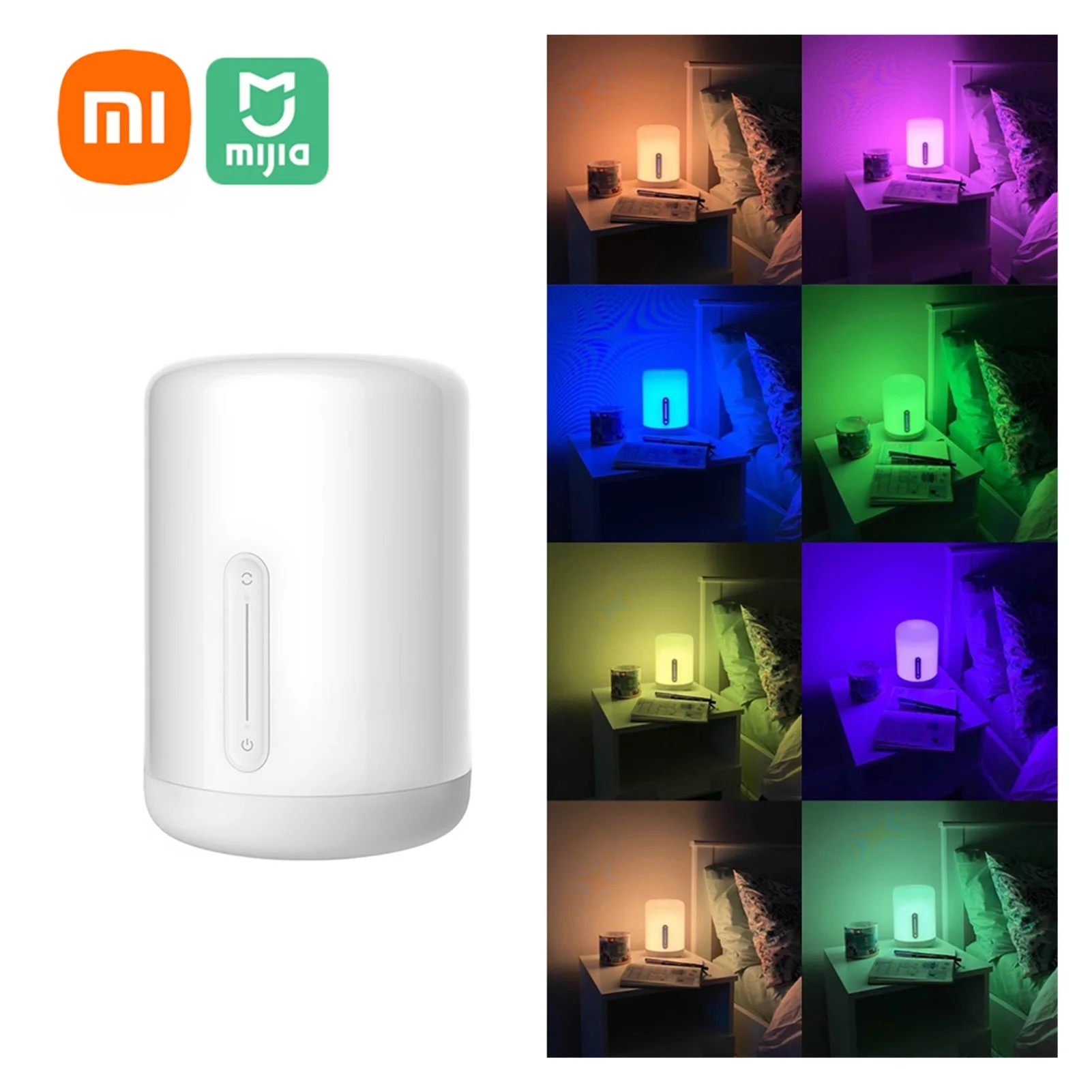 

NEW Xiaomi Mijia Bedside Lamp 2 Bluetooth WiFi Connection Touch Panel APP Control Works For Apple HomeKit Siri Mihome App Home