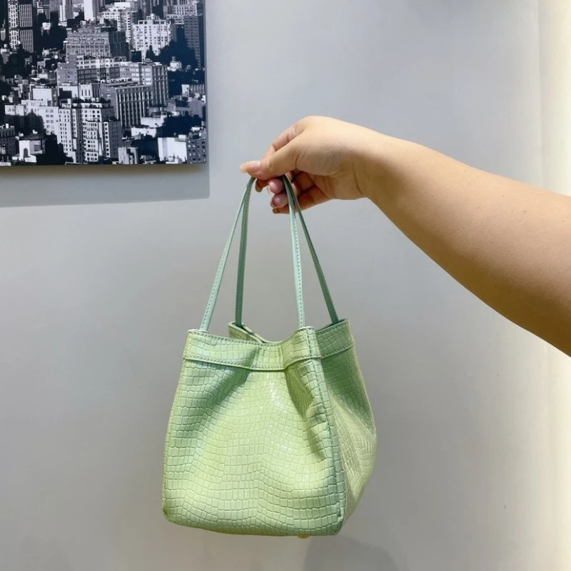 Сумки для женщин 2024 новый стиль Макарон воловья кожа крокодила узор овощи