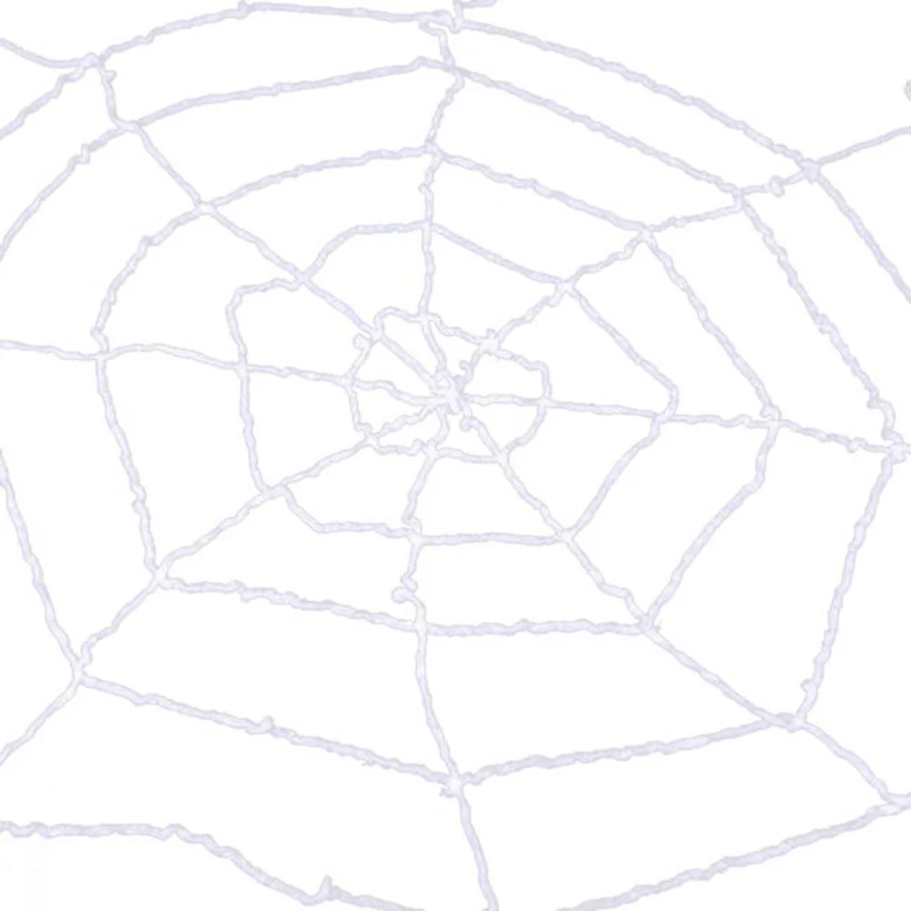 

1.5M Gothic Spooky Plush Spider Web Net Haunted House Decoration Party Supplies )