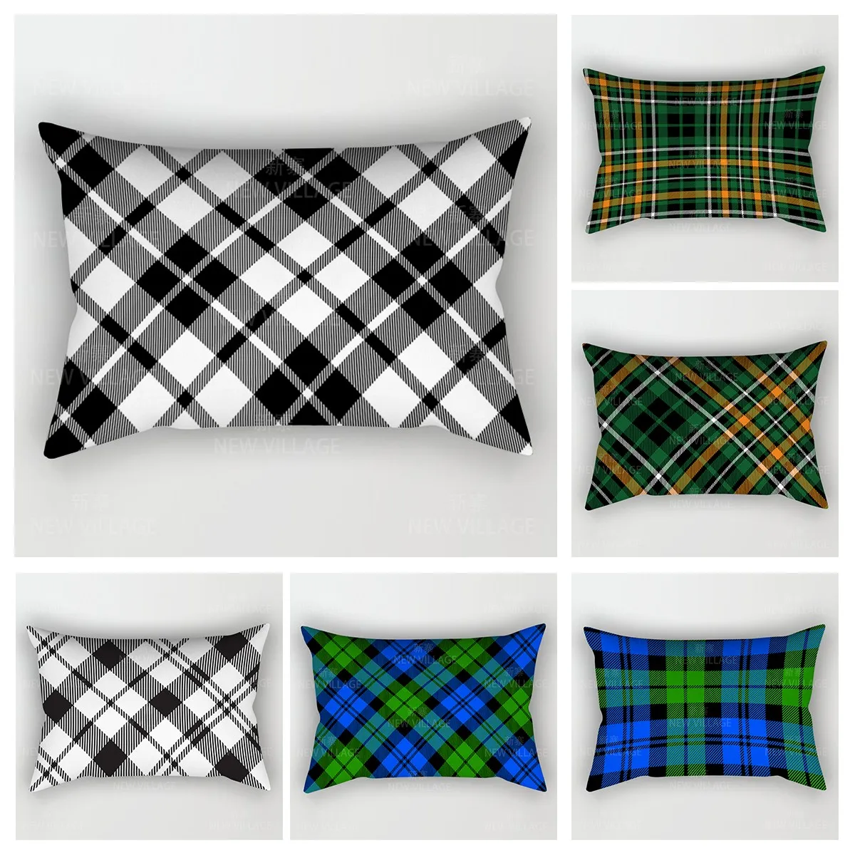 

Простые клетчатые наволочки для диванных подушек, наволочки для украшения дома, наволочки на 30x50 40x60 50x80