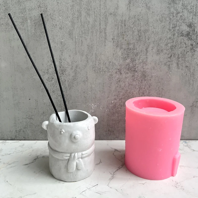 

Силиконовая форма в виде симпатичного медведя, ручная работа, искусственный держатель, форма, рождественский подарок, домашний декор