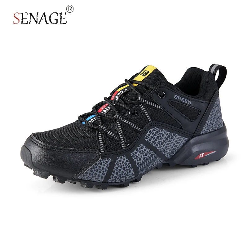 

SENAGE Men Trail Running Shoes Desert Training Sneakers Outdoor Non-Slip Breathable Off Road Multifunction Traveling Footwear