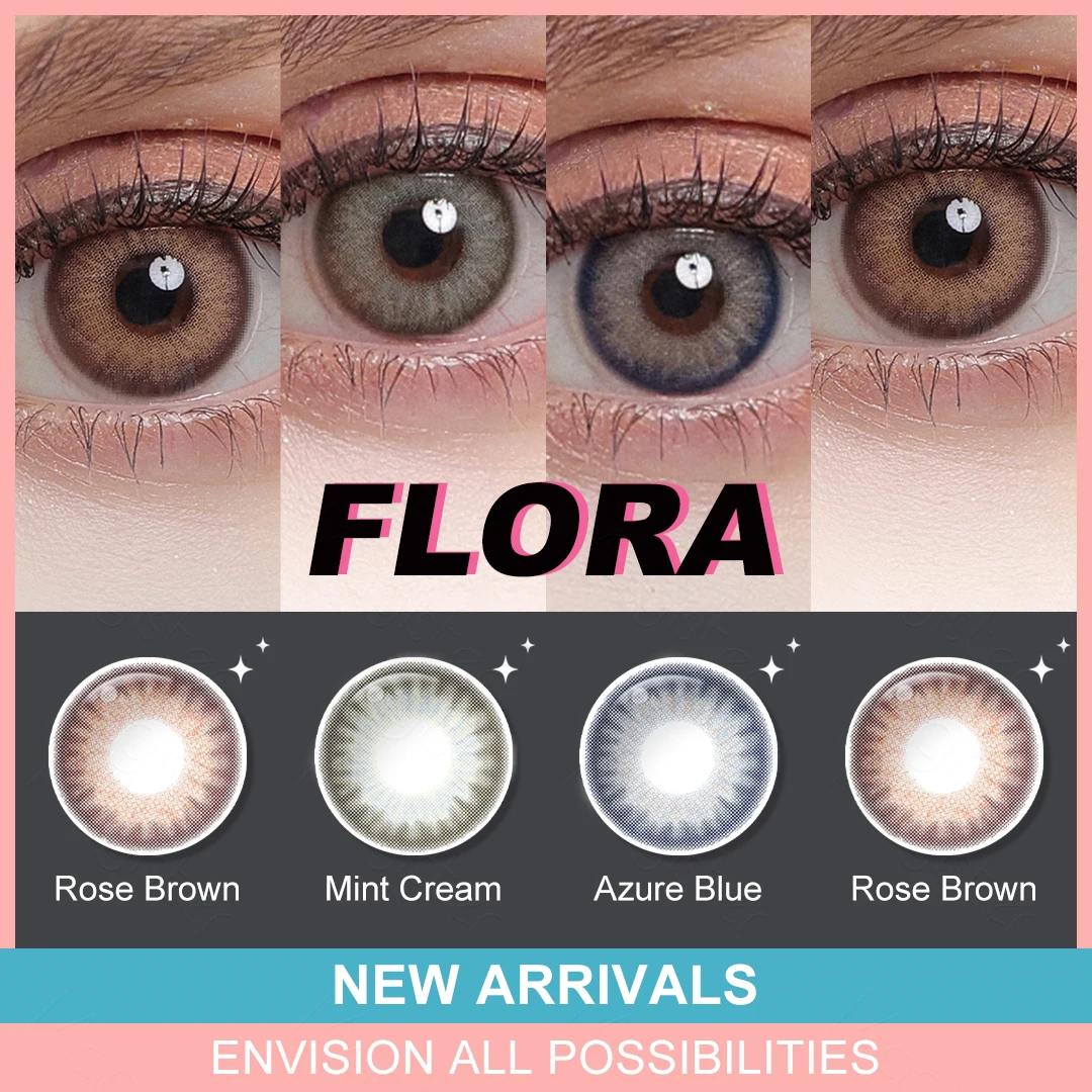 

Magister Color Contact Lenses For Eyes Colored Pupilentes 1 Pair Rose Brown Contact Lenses 14.2mm Eye Color Lens Azure Blue Lens
