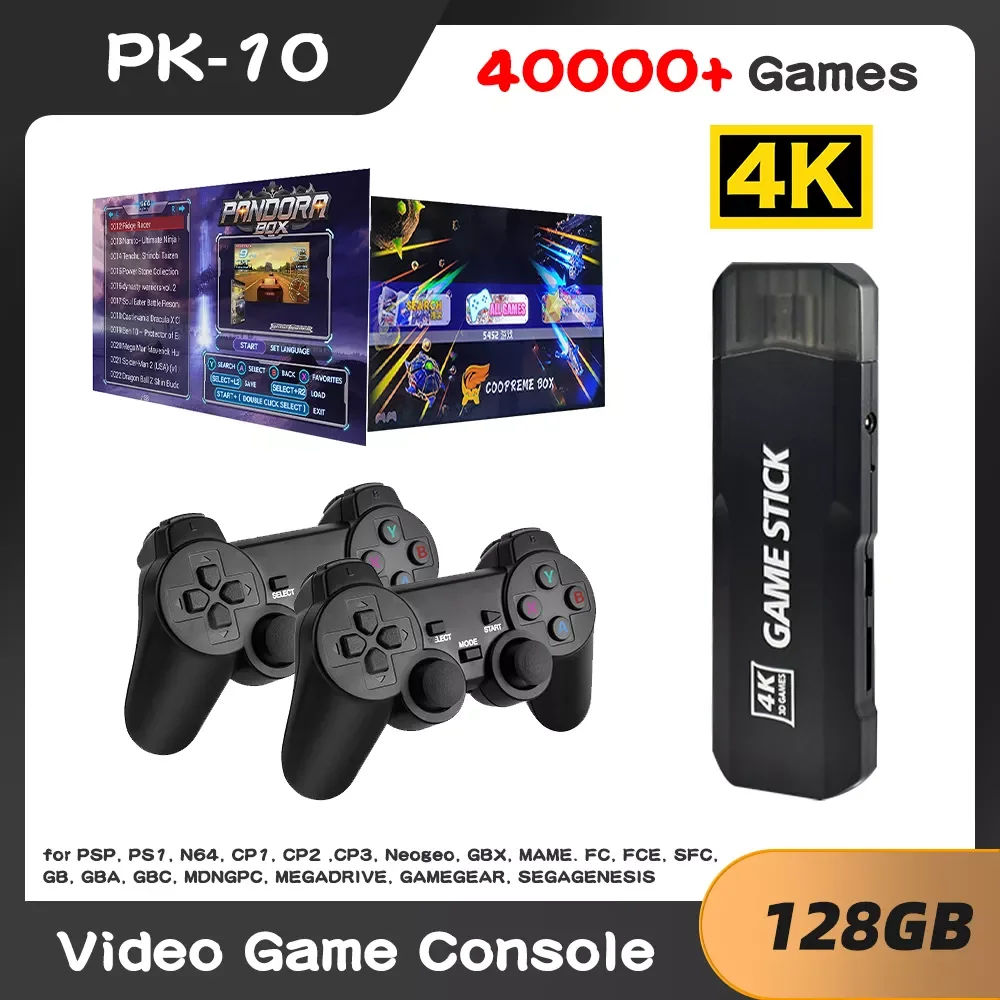 

Игровая приставка GD10 4K, ретро-консоль для видеоигр, 2,4 ГГц, беспроводные контроллеры, выход HDMI Emuelec 4,3, сорок симуляторов, 40000 + игр