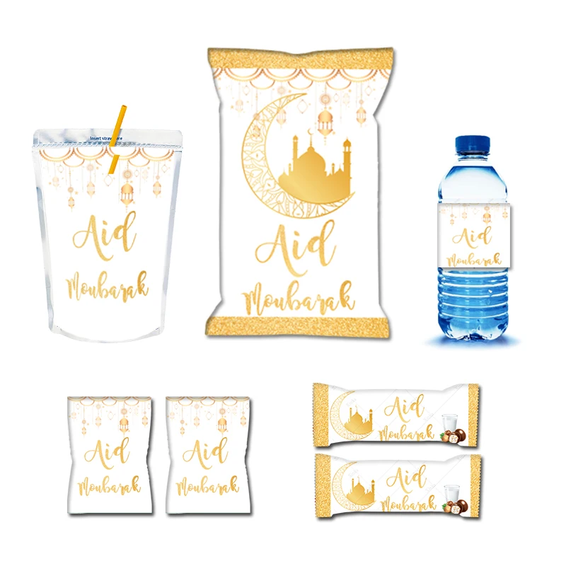 Пользовательские наклейки на чипсы Рамадан кареем лакомство пакеты Капри сок