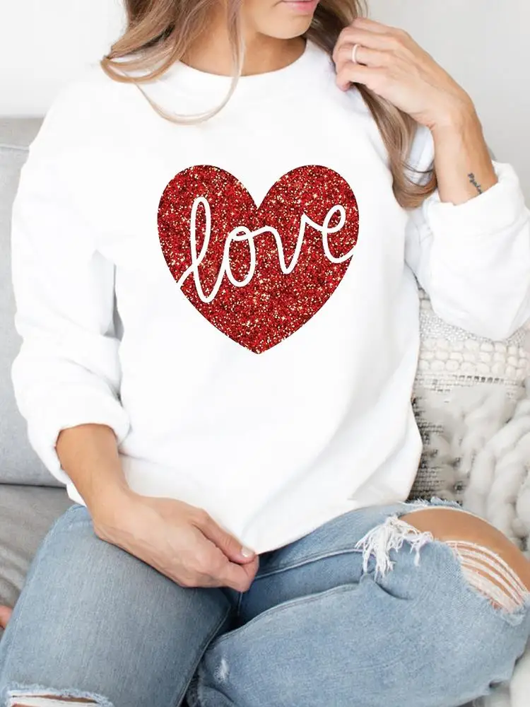 

Женские милые пуловеры в стиле 90-х Love Trend, милые повседневные свитшоты с графическим принтом, женская одежда на осень и весну