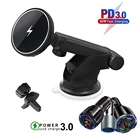 15 Вт Qi магнитное Беспроводное зарядное устройство для iPhone 12 X Samsung S10 S9 S8 S20, держатель для телефона, автомобильное зарядное устройство для телефона, быстрое зарядное устройство