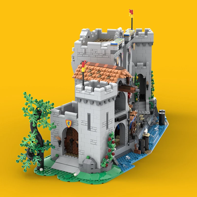 Модель MOC для строительства средневековой улицы модульная технология сборки