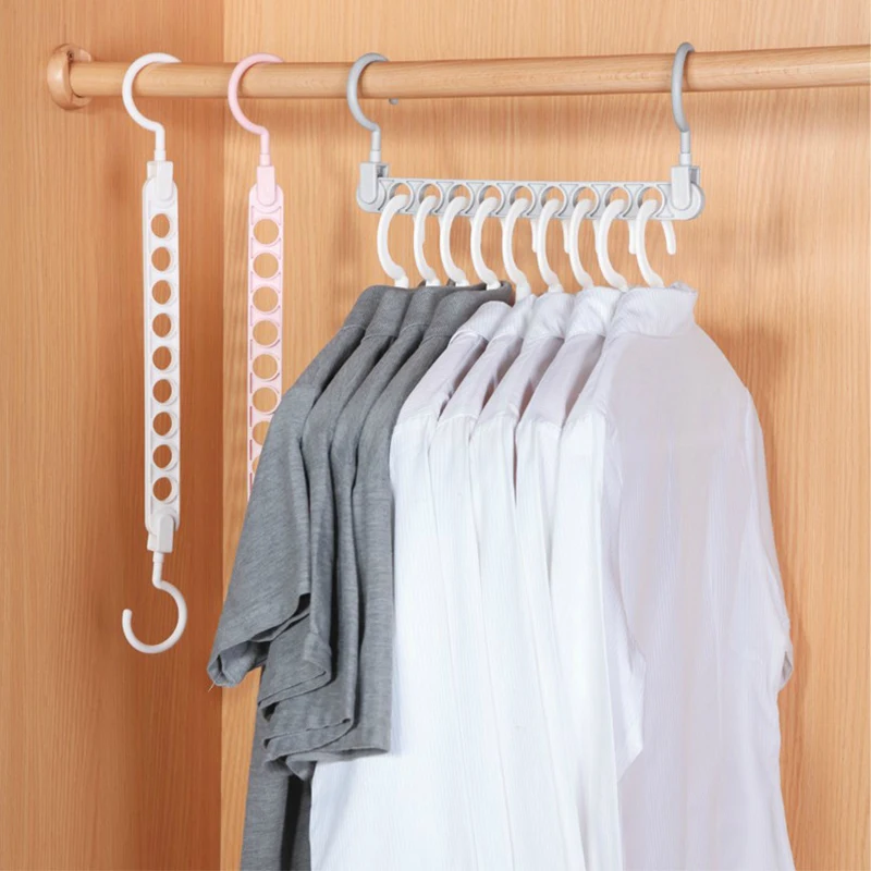 Волшебная вешалка для одежды с 9 отверстиями многофункциональная складная