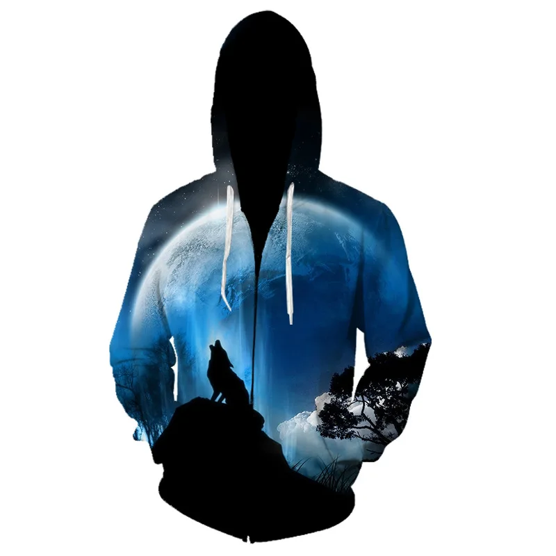 

6xl Oversized Zipper Hoodies 3D Printed Custom Pattern Women Man Hooded Sweatshirts 2021 Autumn Winter Long Sleeve Loose Tops