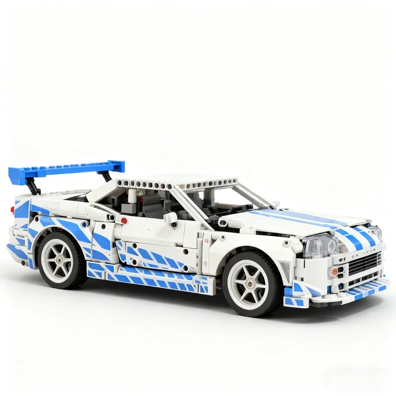 Фото 1483 детали MOC 6 BW Motor MOD Техническая модель, конструктор, строительные блоки, DIY, креативная сборка, праздничные подарки, образовательная игрушка №4