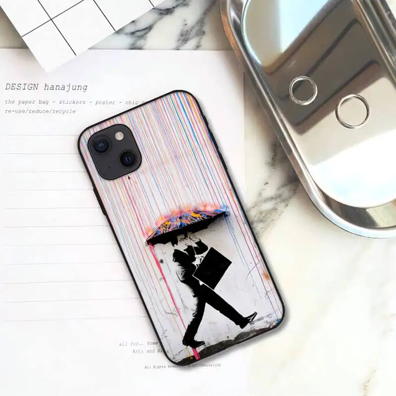 Чехол для телефона ART Graffiti Street Banksy для iPhone 11 12 Mini 13 Pro XS Max X 8 7 6s Plus 5 SE XR Shell on.