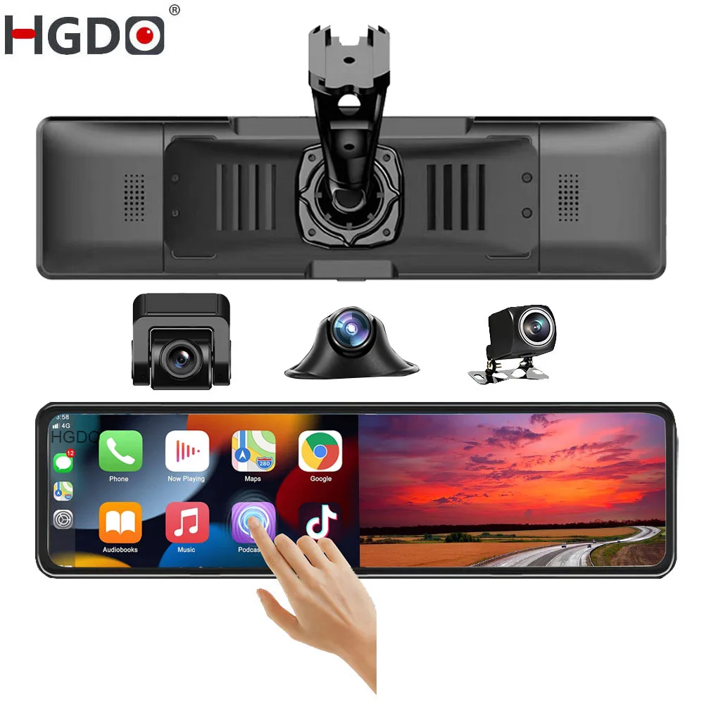 Android Auto Car Dvr Front Inside Rear View Mirror Camera