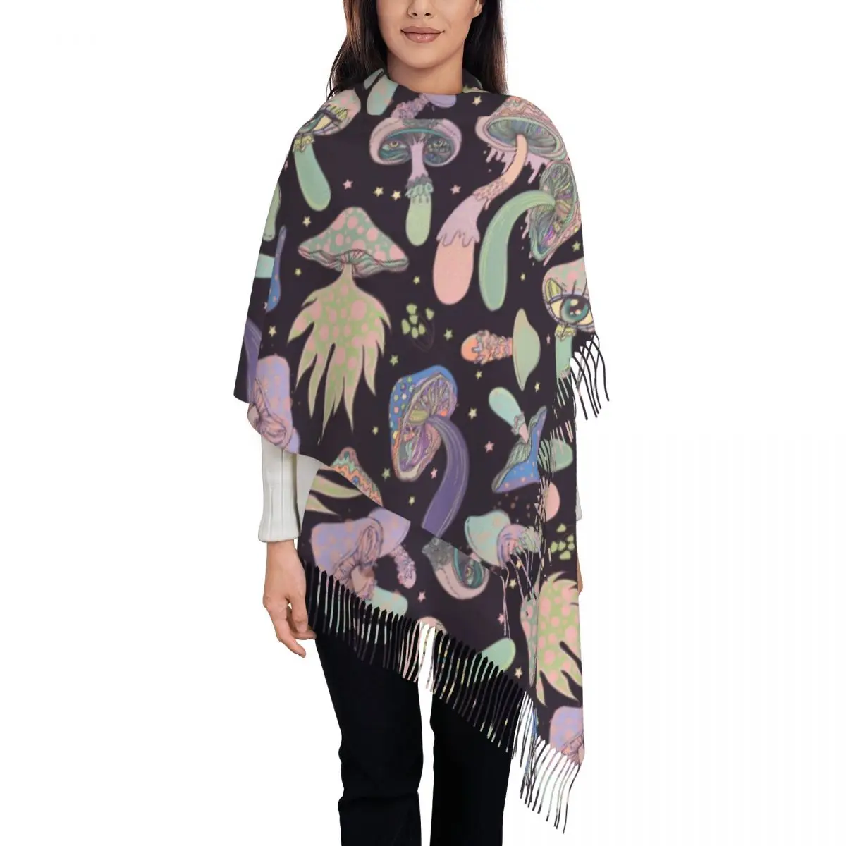 Пользовательские волшебные психоделические грибы с узором триповый музыкальный