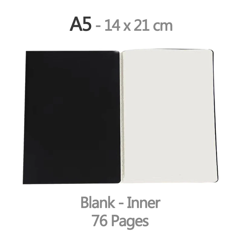 

Крафтовый блокнот A5 черного цвета