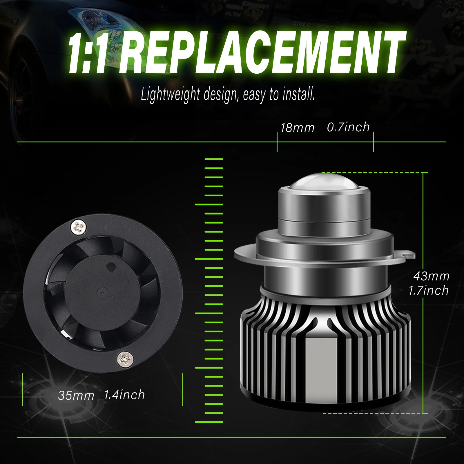 2 шт. Автомобильные светодиодные лампы H7 H11 H8 H9 9005 HB3 9006 HB4 CSP 8000K 6000K 3000K