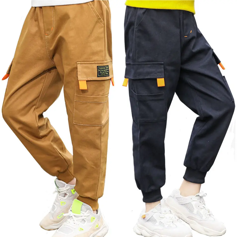 

Детские повседневные брюки с несколькими карманами, модель 2022 года, весна-осень, Корейская версия, длинные брюки для мальчиков, модель CC137