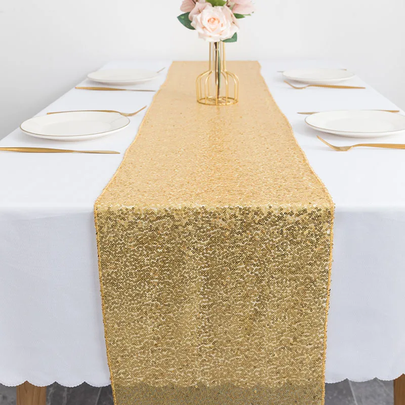 

Christmas Party Decor Sequins Gold Table Flag Family Party Wedding Decoration Table Flag Christmas Decoration Home Table Flag