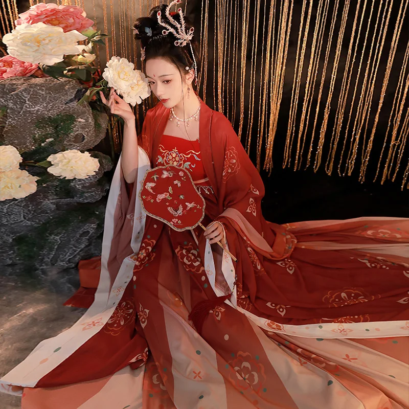 Trailing Dress Traditional Chinese Women's Hanfu Clothing Stage Outfit Cosplay Stage Wear Costume Empress Suit images - 6