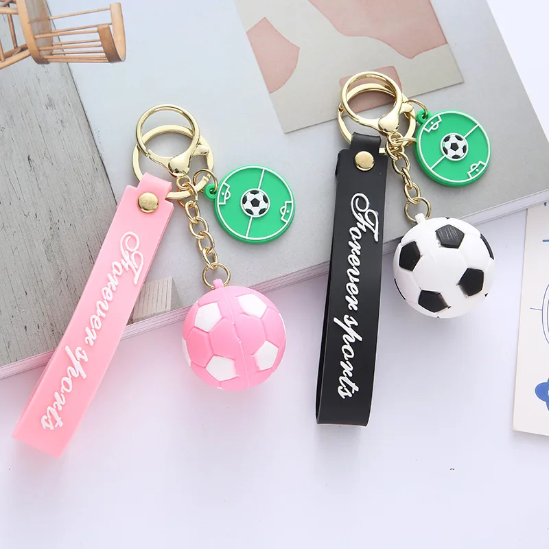 

Football Soccer KeyChain Forever Sports KeyRing Women Man Accessories Jewelry Bag Pendant Friendship Family Gift