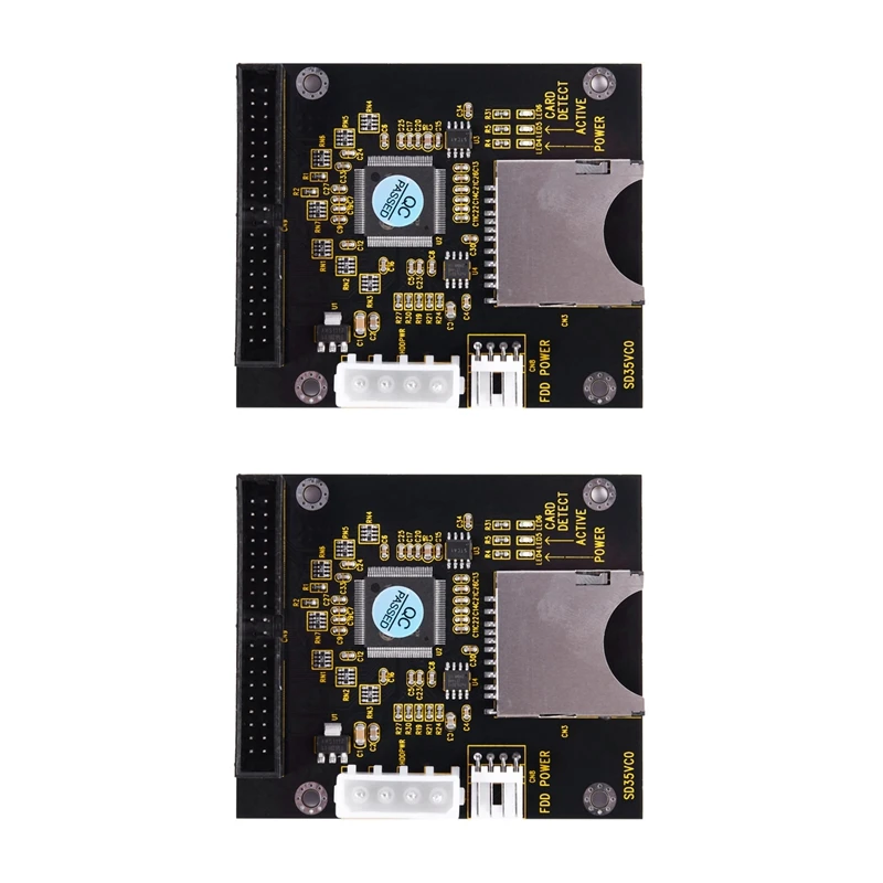 

2X SD SDHC SDXC MMC карта до IDE 40Pin 3,5 дюймовый Штекерный адаптер