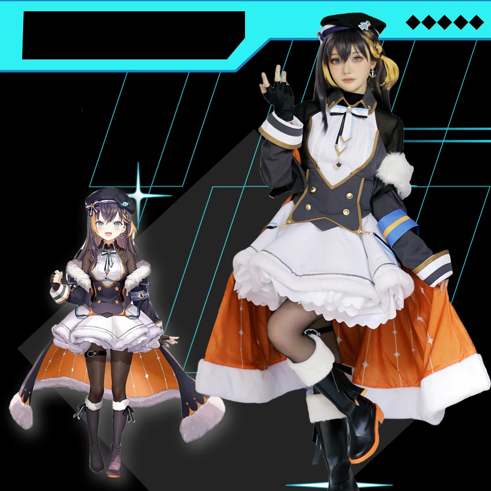 

COSLEE Vtuber NIJISANJI Petra Gurin Cosplay Costume Women Fashion Uniform Coat Top Dress Belt Halloween Party Outfit S-XXL New