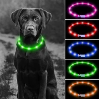 led glowing dog collar usb rechargeable luminous pet necklace dog cat night light collar pet safety collars pet accessories