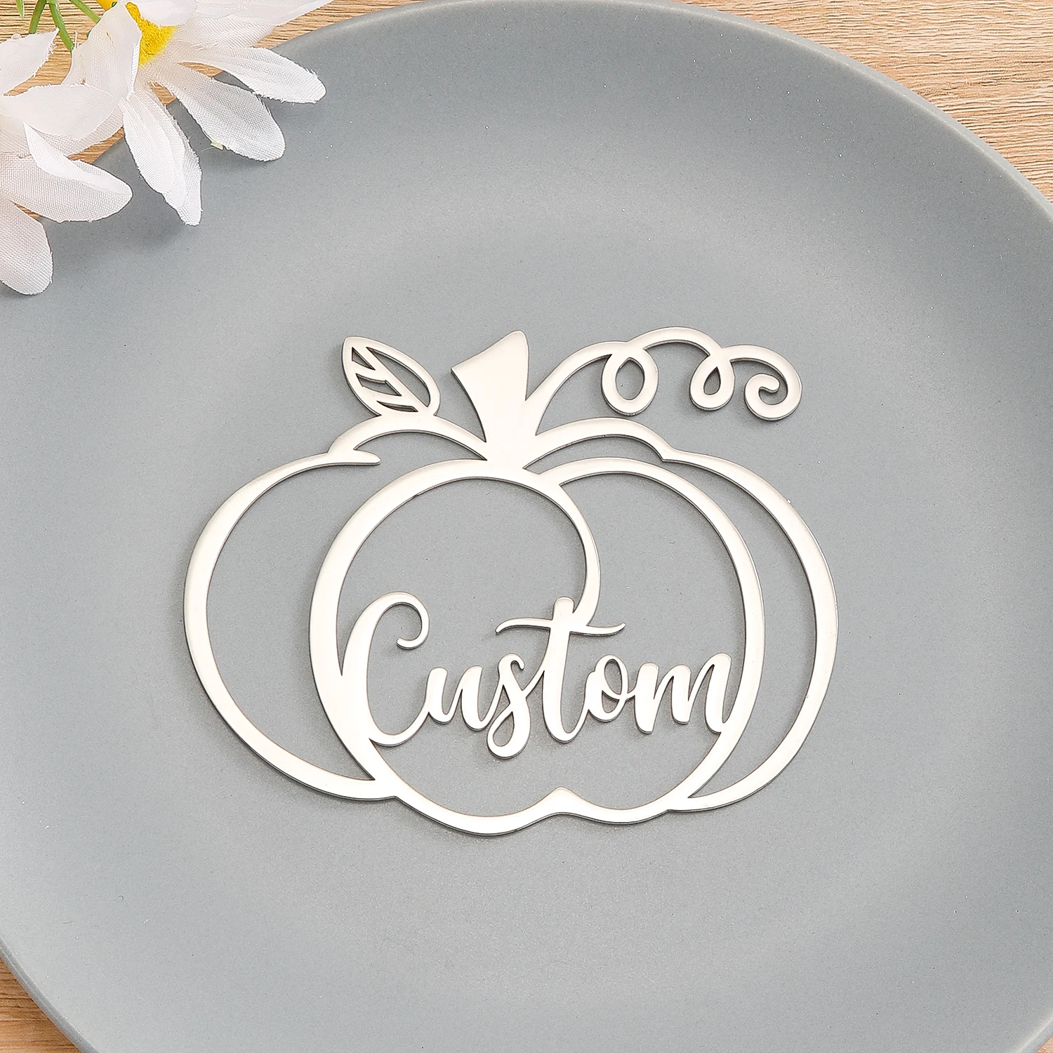 QIMING тыква ожерелье с подвеской на заказ для женщин и мужчин из нержавеющей стали